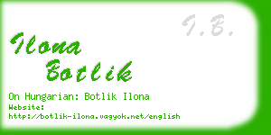 ilona botlik business card